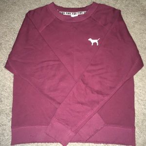 Pink brand Maroon Crewneck